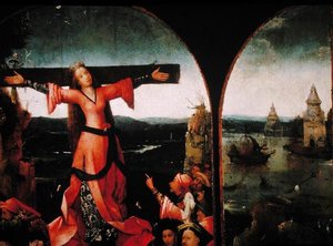 St. Liberata Triptychon (Detail) von Hieronymus Bosch