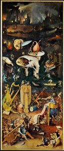 Der Garten der Lüste, Triptychon, rechte Tafel von Hieronymus Bosch