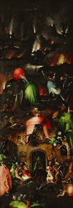 Das Jüngste Gericht Triptychon, rechte Tafel, ca. 1485 von Hieronymus Bosch