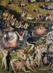 Der Garten der Lüste. Detail des zentralen Teils des Triptychons