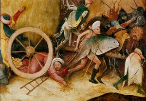Der Heuwagen oder Heu-Triptychon: Zentrales Panel Detail von Hieronymus Bosch