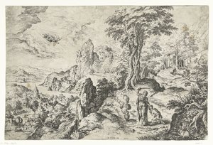 Landschaft mit dem Opfer Isaaks