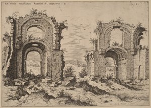 Zweite Ansicht der Bäder des Diokletian von Hieronymus Cock