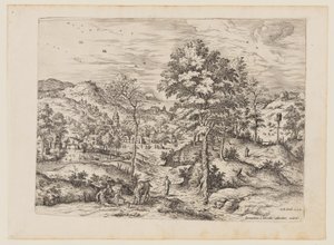 Der barmherzige Samariter, aus Landschaften mit biblischen und mythologischen Szenen