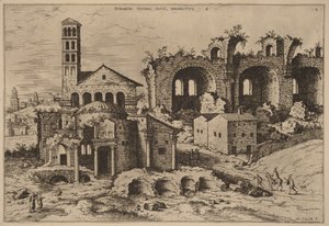 Der Tempel des Augustus und der Faustina, der Tempel des Divus Romulus und die Basilika des Konstantin von Hieronymus Cock