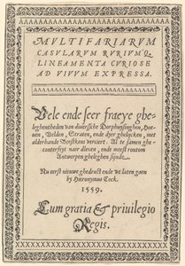 Titelseite für "Multifariarum Casularum"