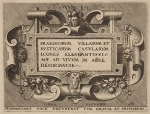 Titelseite für Praediorum Villarum von Hieronymus Cock