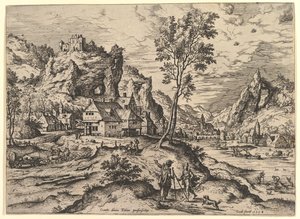 Tobit aus Landschaften mit biblischen und mythologischen Szenen (1558)