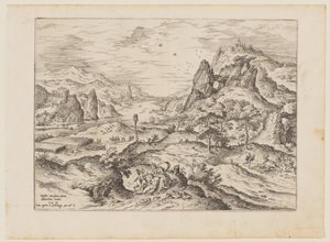 Venus und Adonis, aus Landschaften mit biblischen und mythologischen Szenen