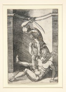 Soldat tötet einen nackten Mann von Hieronymus Hopfer