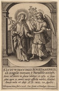 S. Lydtwina Virgo Schiedamensis ... von Hieronymus Wierix