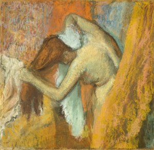 Frau bei ihrer Toilette
