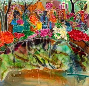 Gräber schmücken, Tag der Toten, Oaxaca von Hilary Simon