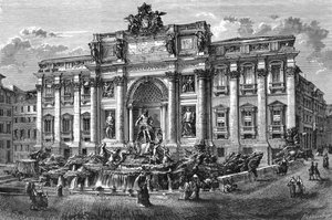 Der Trevi-Brunnen, Italien, 19. Jahrhundert von Hildibrand