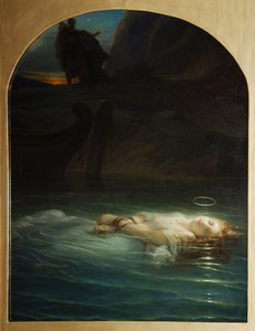 Christliche Märtyrerin im Tiber ertränkt unter der Herrschaft von Diokletian (244-311) - Gemälde von Paul Hippolyte Delaroche (1797-1856), Öl auf Leinwand