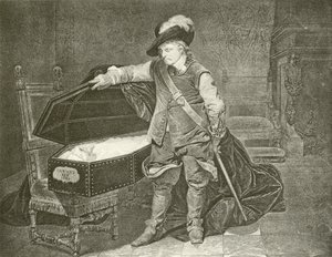 Oliver Cromwell betrachtet die Leiche von König Karl I. von Hippolyte Delaroche