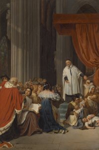 Saint Vincent de Paul predigt am Hof von Ludwig XIII. zugunsten der verlassenen Kinder, 1823