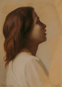 Studie eines Säuglings, Kopf eines Engels von Hippolyte Flandrin