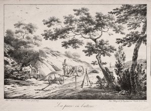 Die Kanone bereit zum Feuern von Hippolyte Lecomte