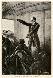 Und du, mein treuer Freund., aus In 80 Tagen um die Welt von Jules Verne (1828-1905) graviert von Louis, 1873