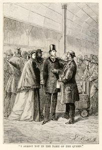 Ich verhaftete Sie im Namen der Königin, aus In 80 Tagen um die Welt von Jules Verne (1828-1905), 1873