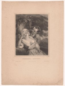 Mädchen mit jungem Liebhaber von Hippolyte Louis Garnier