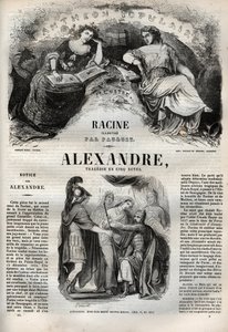 Alexander der Große Tragödie in fünf Akten - Gravur in „Werke von Jean Racine“ illustriert von Pauquet und mit einer Notiz von Emile de La Bedolliere - 1851 von Hippolyte Louis Pauquet