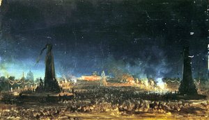 Nachtfest auf dem Champ de Mars, Paris