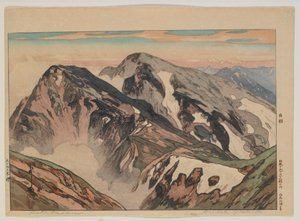 Habuka san, aus der Serie, Zwölf Szenen in den Japanischen Alpen, Taisho-Ära von Hiroshi Yoshida
