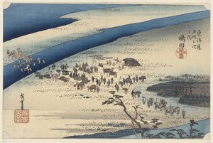 Das Suruga-Ufer des Oi-Flusses in Shimada