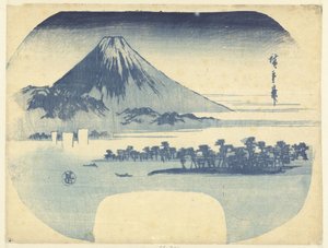Fuji und der Kiefernwald bei Mio