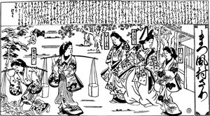 Matsukaze und Murasame, 1684-1688 von Hishikawa Moronobu
