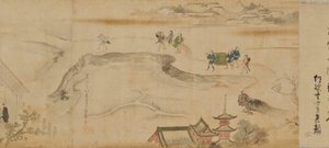 Szenen aus den Theatern und den Vergnügungsvierteln von Yoshiwara von Hishikawa Moronobu