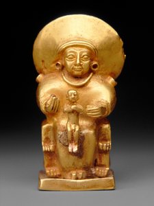 Sitzende Göttin mit einem Kind, ca. 1300 v. Chr. von Hittite