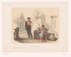 Familie in baskischen Kostümen