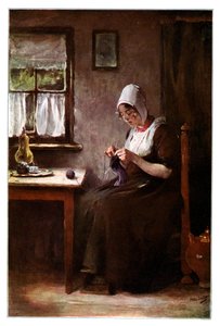 Strickende Fischerin von Hobbe Smith