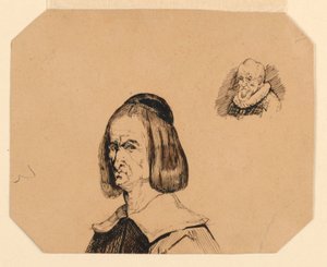 Köpfe von zwei Männern, im Stil von Frans Hals von Homer Dodge Martin