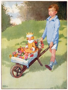 Die Prinzessin Celandine fuhr in einer prächtigen Kutsche vor, Illustration aus 
