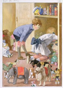 "Wir suchten im Schrank, und schließlich fand ich ihn", Illustration aus 