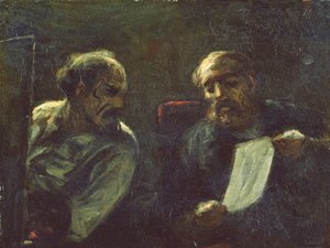 Eine Diskussion im Atelier, 1852-55