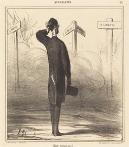 Rechts oder links? von Honoré Daumier