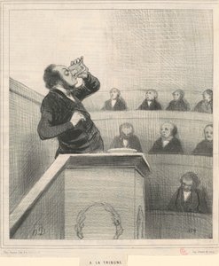Auf der Tribüne von Honoré Daumier