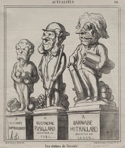 Aktualitäten Tafel 98: Statuen der Zukunft, 1868 von Honoré Daumier