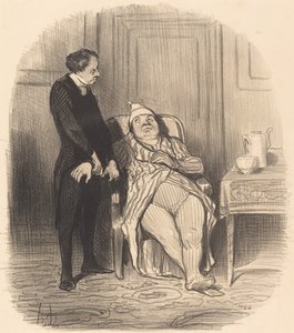 Ah! Doktor... ich glaube... ich bin lungenkrank! von Honoré Daumier