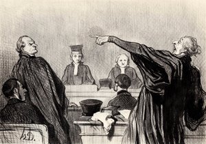 Ein Anwalt, der offensichtlich voll überzeugt ist, 1845