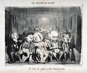 Ein Vergnügungszug. - Zwei Uhr morgens von Honoré Daumier