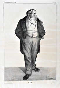 Werk von Honore Daumier (1808-1879). Charivari stammt aus dem Jahr 1833: Serie Celebrites de la caricature Mr. Baill... MUSEUM DER SCHÖNEN KÜNSTE - PALAST LONGCHAMP, MARSEILLE von Honoré Daumier