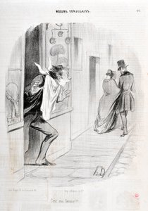 Werk von Honore Daumier (1808-1879). Charivari stammt aus dem Jahr 1840 Serie MORIES CONJUAL - Es ist meine Frau!!! MUSEUM DER SCHÖNEN KÜNSTE - PALAST LONGCHAMP, MARSEILLE