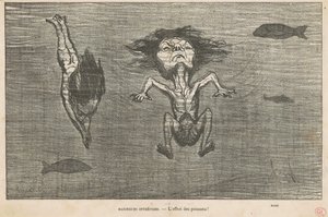 Unerschrockene Badende von Honoré Daumier