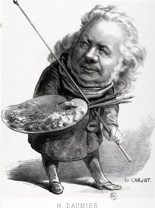 Karikatur von Honore Daumier (1808-1879), französischer Graveur, Maler und Bildhauer. Carjat-Gravur (1828-1906).
